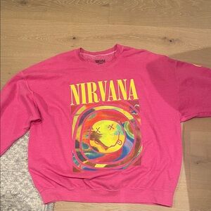 Nirvana Pink Graphic Sweatshirt